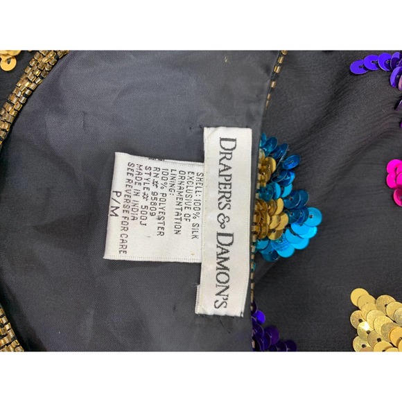 Y2K Sequin Top Evening Cocktail Holiday Party Christmas New Years Winter Wedding - Picture 9 of 12